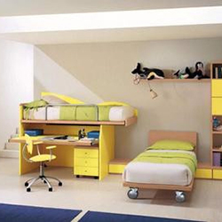 2017儿童房高低床装修效果图 流行的儿童上下铺装修