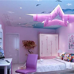 紫色儿童房装修效果图 紫色梦幻设计