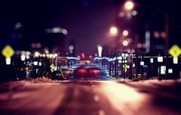 唯美伤感夜景街道摄影作品图片