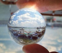 小清新图片创意玻璃球摄影