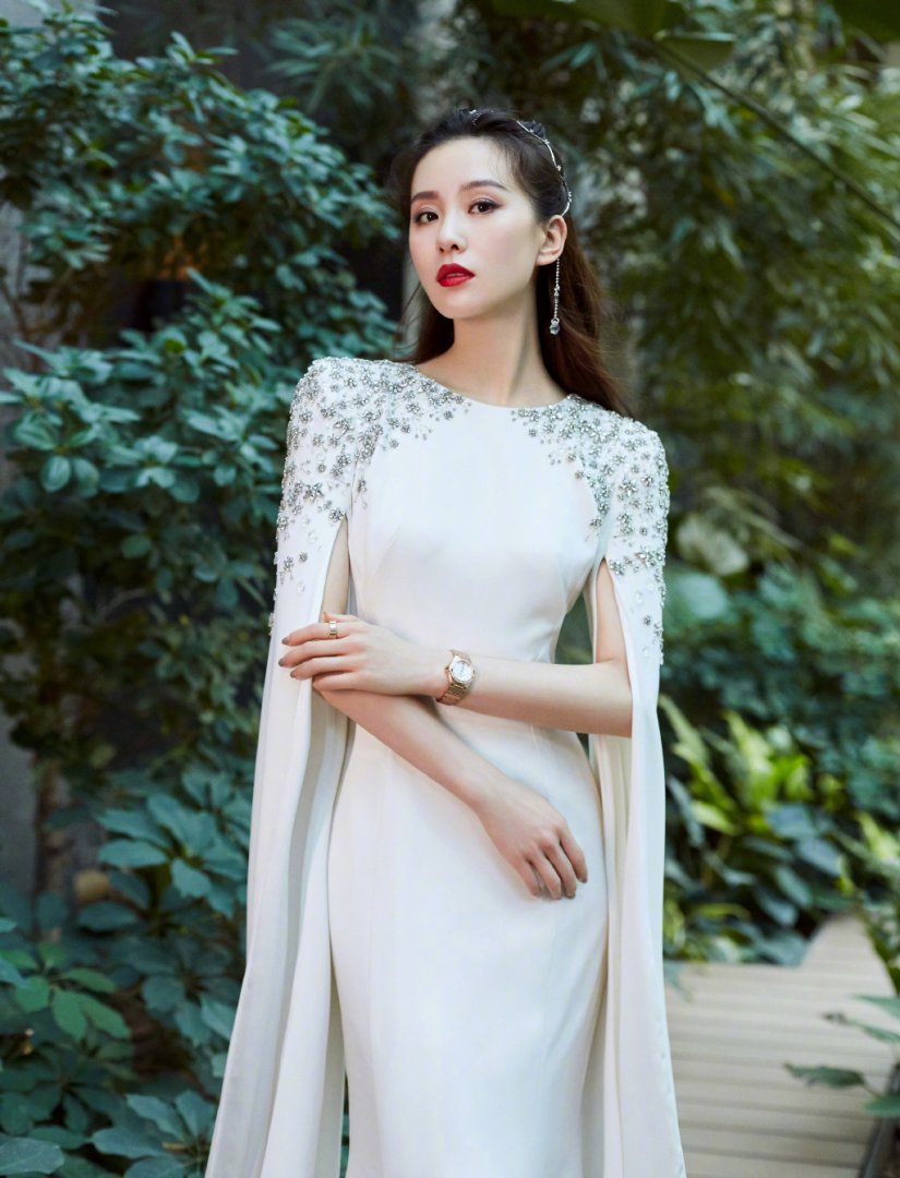 刘诗诗星钻长裙优雅性感写真图片