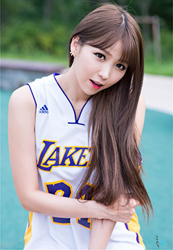 [美女写真] 韩国车模女神李恩慧-篮球衣写真